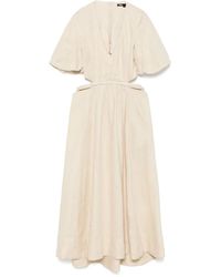 Maje - Faux-Pearl-Embellished Midi Dress - Lyst