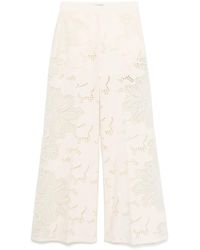 Elie Saab - エンブロイダリー ワイドパンツ - Lyst