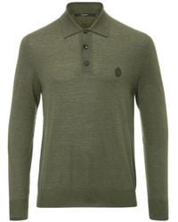 Billionaire - Chance Logo-Patch Long-Sleeve Polo Shirt - Lyst