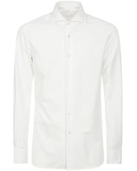 Dell'Oglio - Spread-Collar Buttoned-Cuff Shirt - Lyst