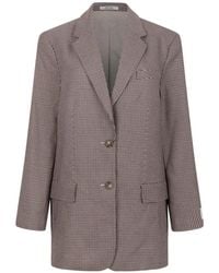 Calvin Klein - Checked Button Blazer - Lyst