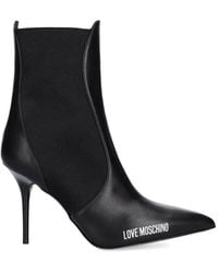 Love Moschino - Logo-Print Ankle Boots - Lyst