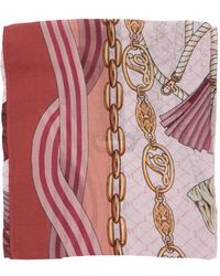 Twinset - Chain-Print Striped Scarf - Lyst