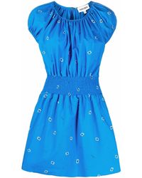 KENZO - Logo-Embroidered Bandana-Print Mini Dress - Lyst