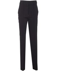 Sportmax - Hook-Zip Straight Trousers - Lyst