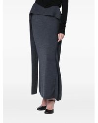 Entire studios - Ribgebreide Maxi-Rok - Lyst