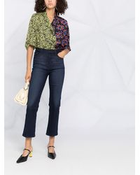 J Brand Schmale Cropped-Jeans - Blau