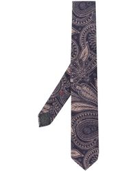 Dell'Oglio Cravatta con stampa paisley - Viola