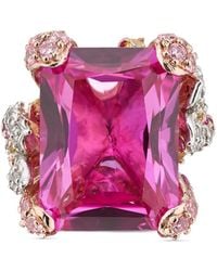 Anabela Chan - 18Kt Vermeil Rose Cinderella Sapphire And Diamond Ring - Lyst