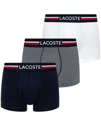 Lacoste - Lot De Trois Boxers À Taille À Logo - Lyst