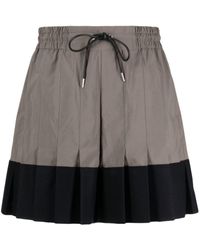 Sacai - Elasticated-waist Pleated Miniskirt - Lyst