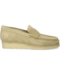 Clarks - Suede Penny Loafers - Lyst
