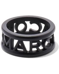 Marc Jacobs Anello The Monogram con logo - Nero