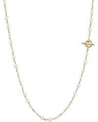 David Yurman - 18K Toggle-Chain Pearl Necklace - Lyst