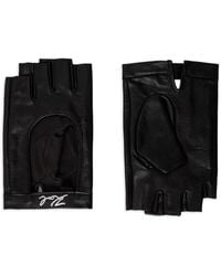 KARL LAGERFELD - Fingerless Leather Gloves - Lyst