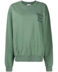 7 DAYS ACTIVE - Logo-Print Crew Neck Sweatshirt - Lyst