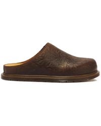 Dr. Martens - San Floral-Embossed Leather Mules - Lyst
