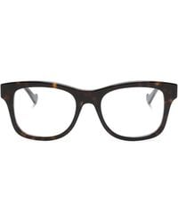 Gucci - Tortoiseshell-Effect Rectangle-Frame Glasses - Lyst