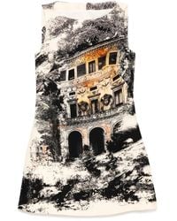 Isabel Sanchis - Landscape Print Sleeveless Dress - Lyst