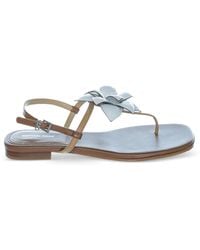 Michael Kors - Jacie Floral-Appliqué Flat Sandals - Lyst