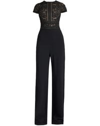 Tadashi Shoji - Cyran Lace-Panelled Jumpsuit - Lyst