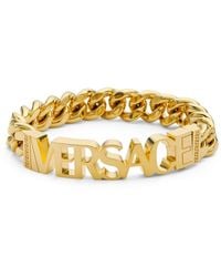 Versace - Bracciale Con Logo - Lyst