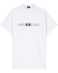 Balenciaga - Mélange-effect Cotton T-shirt - Lyst