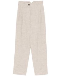 Erika Cavallini Semi Couture - Pantalon Ample À Boutonnière - Lyst