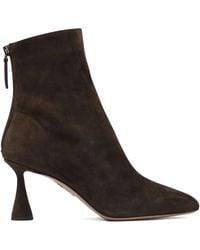 Aquazzura - 75Mm Amore Suede Ankle Boots - Lyst