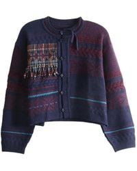 Y's Yohji Yamamoto - Fringe-Detail Cardigan - Lyst