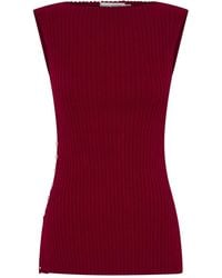 Anna Quan - Button Ribbed Top - Lyst
