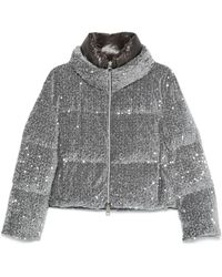 Herno - Sequin Embellished Padded Jacket - Lyst