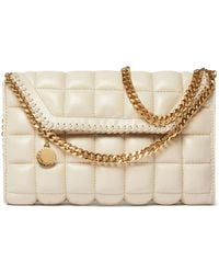 Stella McCartney - Falabella Quilted Faux-leather Shoulder Bag - Lyst