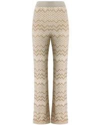 Missoni - Zig-Zag Viscose And Wool Straight-Leg Trousers - Lyst