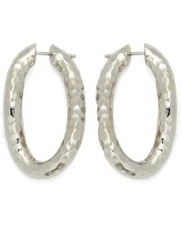 Jil Sander - Hammered Hoop Earrings - Lyst