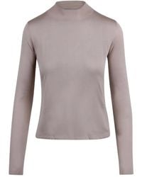 Max Mara - Mock-Neck Long-Sleeve Sweater - Lyst