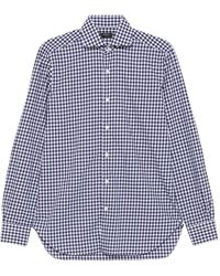 Barba Napoli - Overhemd Met Gingham Ruit - Lyst