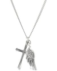 Emanuele Bicocchi - Ala + Wing-Pendant Cross Necklace - Lyst
