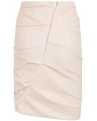 Philosophy Di Lorenzo Serafini - Ruched-Design Asymmetric-Hem Skirt - Lyst