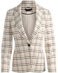 Alice + Olivia - Peak-Collar Plaid Blazer - Lyst