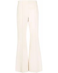 Ferragamo - High-Waist Flared Trousers - Lyst