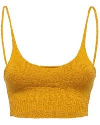 Laneus - Knitted Crop Top - Lyst