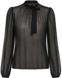 DSquared² - Blouse À Col Lavallière - Lyst