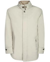 Moorer - Veste Boutonnée À Col Montant - Lyst