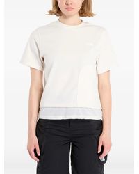 The North Face - Fabric Mix Ss Tee Chest Logo T-Shirt - Lyst