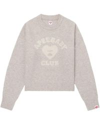 AAPE BY A BATHING AP - Logo-Intarsia Crew-Neck Sweater - Lyst