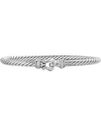 David Yurman - Sterling Cable Flex Diamonds Bracelet - Lyst