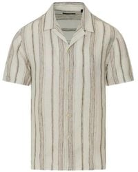 Patrick Assaraf - Dobby Striped Short-Sleeve Shirt - Lyst