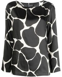 Gianluca Capannolo - Graphic-print Satin Top - Lyst