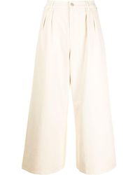 PS by Paul Smith Weite Cropped-Jeans - Natur